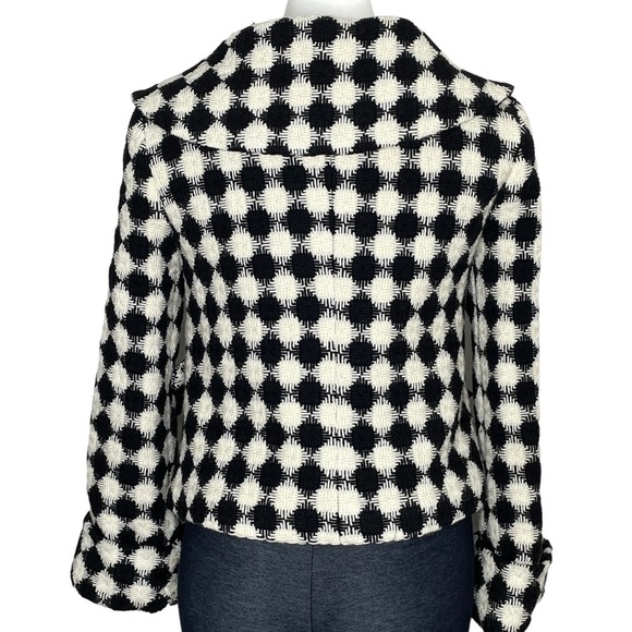 Anthropologie Elevenses checkered pea coat size 4 - Picture 3 of 7